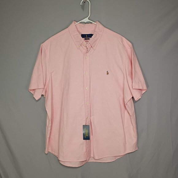 Polo Ralph Lauren Core Replen Mens XXL 2XL Shirt Pink Classic Fit Flesh Pony NEW - Picture 1 of 12